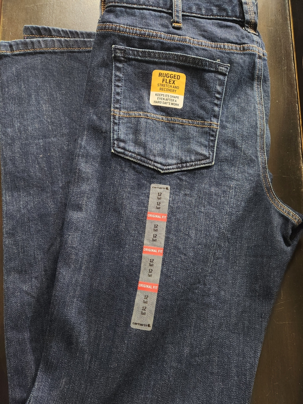 Carhartt Women's Dark Blue Straight Leg Jeans Size 12 Tall